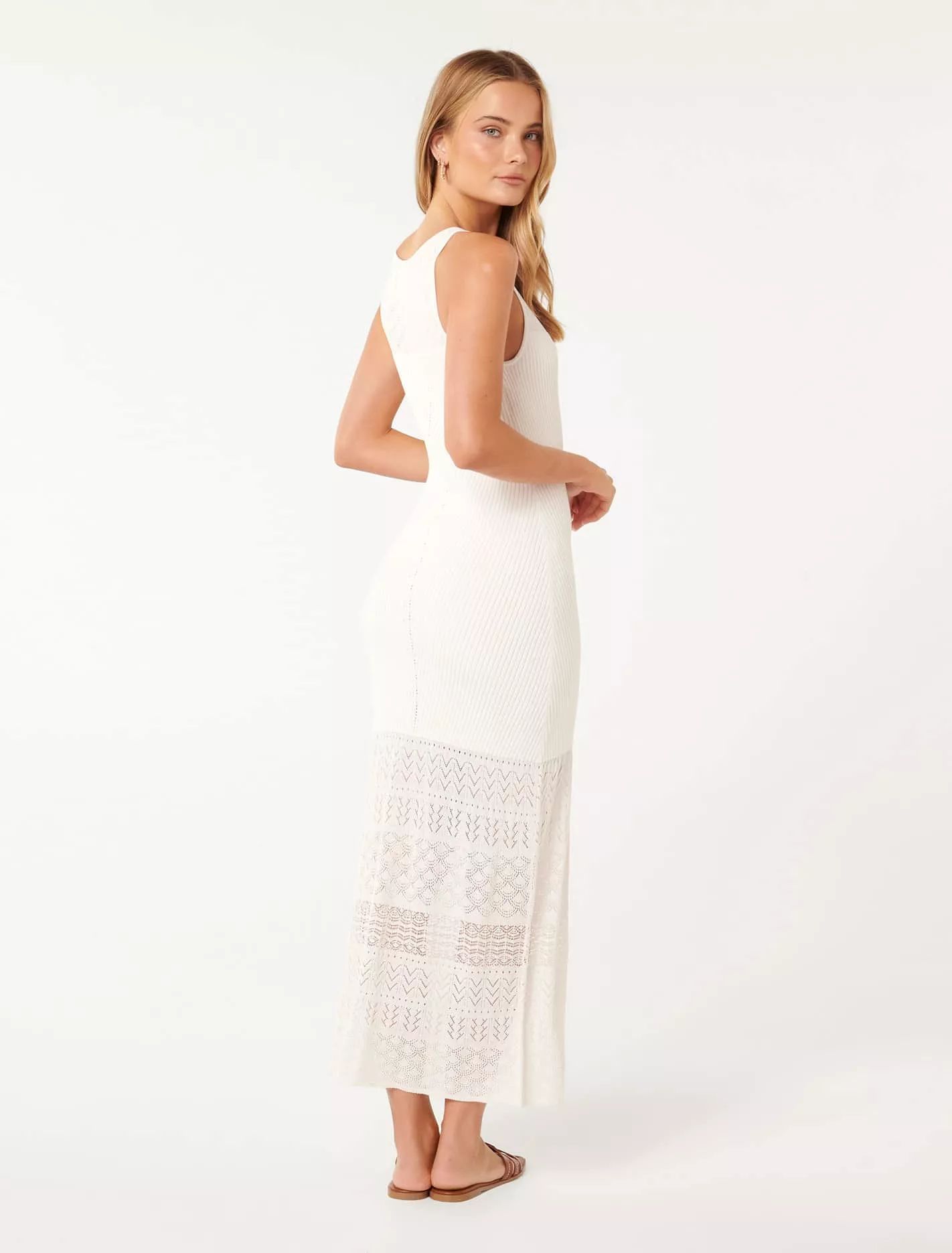 Adele Pointelle Knit Dress