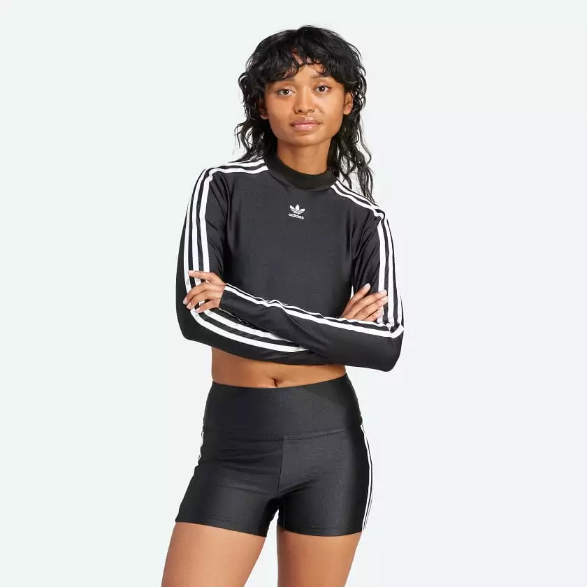 Adidas S CROPPED LS Black