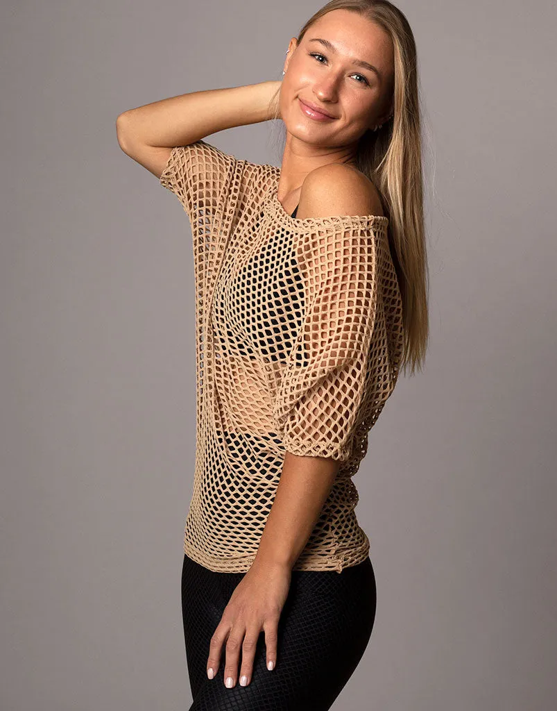 Alex Fishnet Top Natural