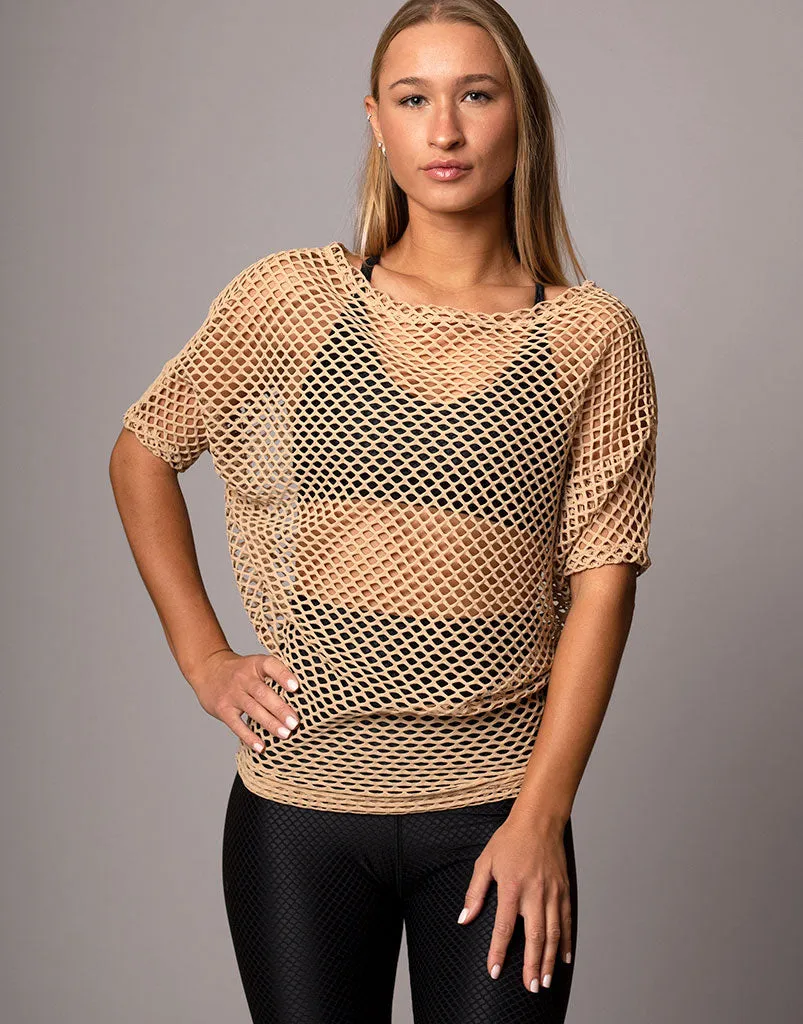 Alex Fishnet Top Natural