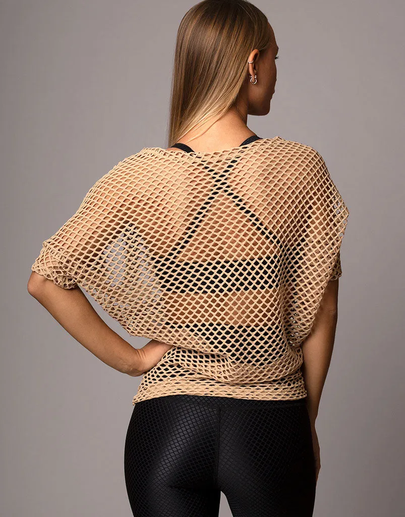 Alex Fishnet Top Natural