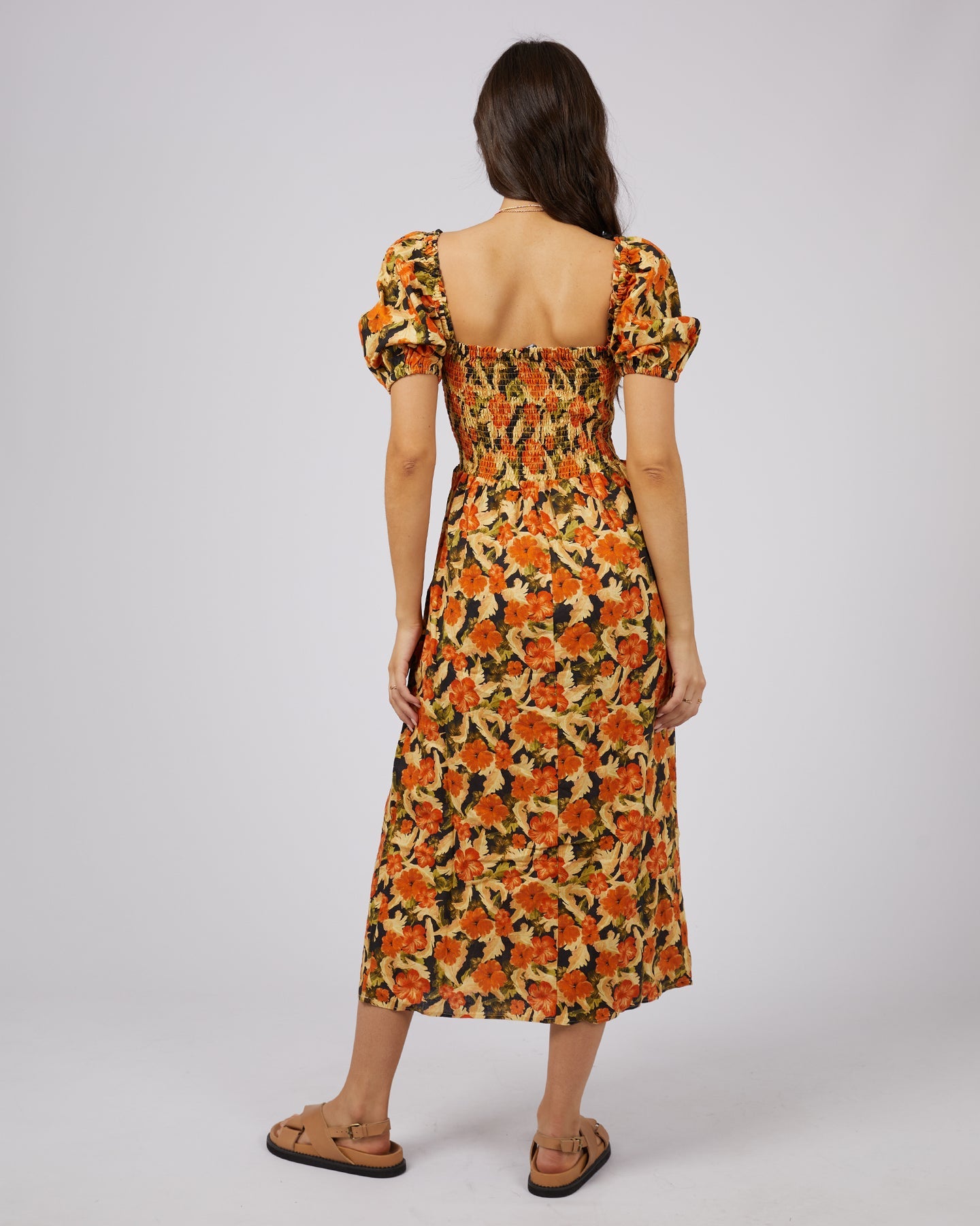 All About Eve Margot Floral Shirred Dress - Print