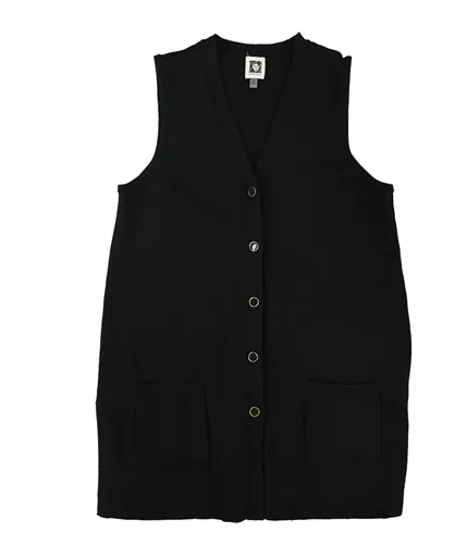 Anne Klein Womens Button-Up Sweater Vest