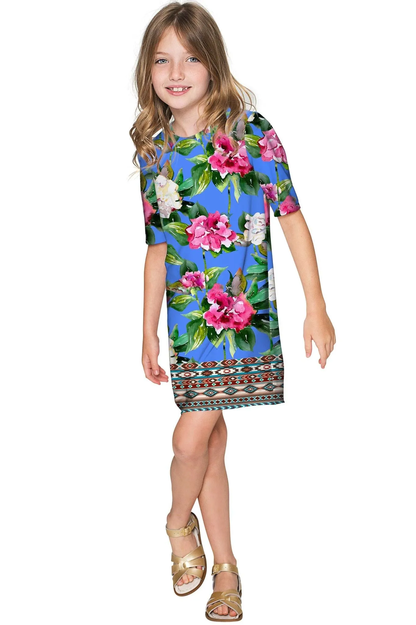 Aquarelle Grace Shift Floral Mother and Daughter Dress