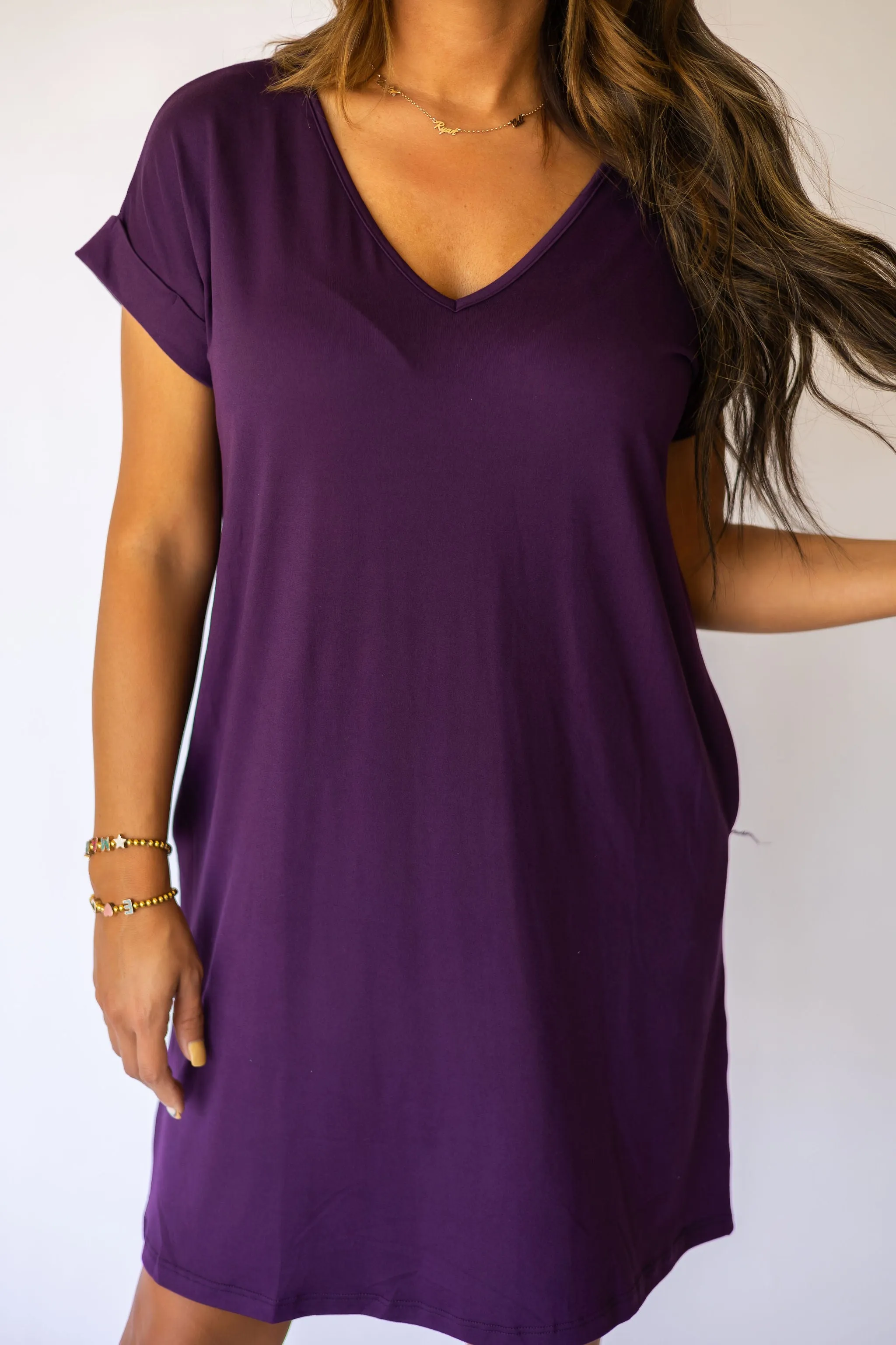 Back To The Basics Knit Dress - Violet