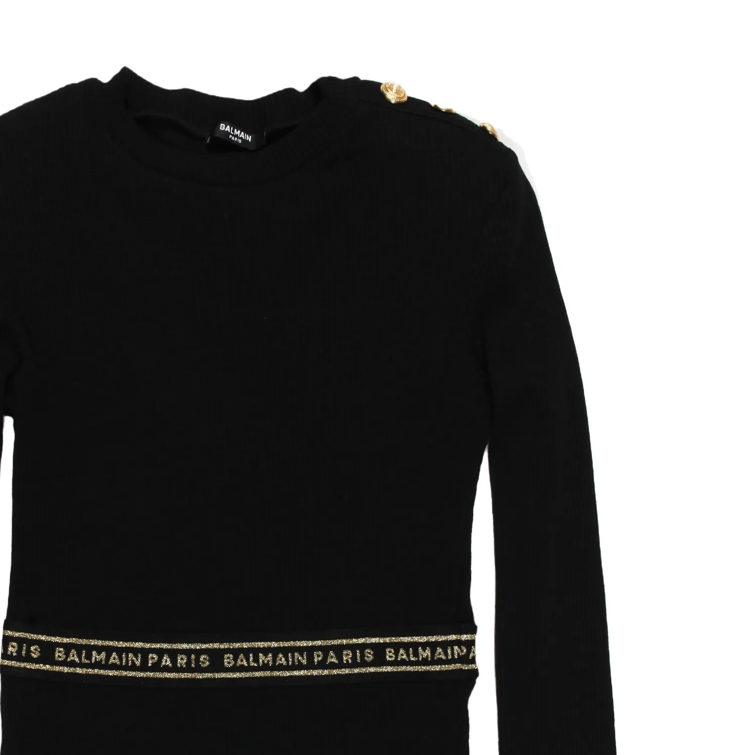 Balmain Black Balmain Knit Dress For Teen Girls