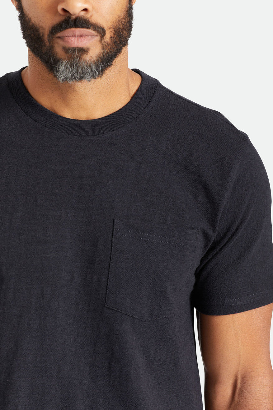 Basic Slub S/S Pocket Tee - Black