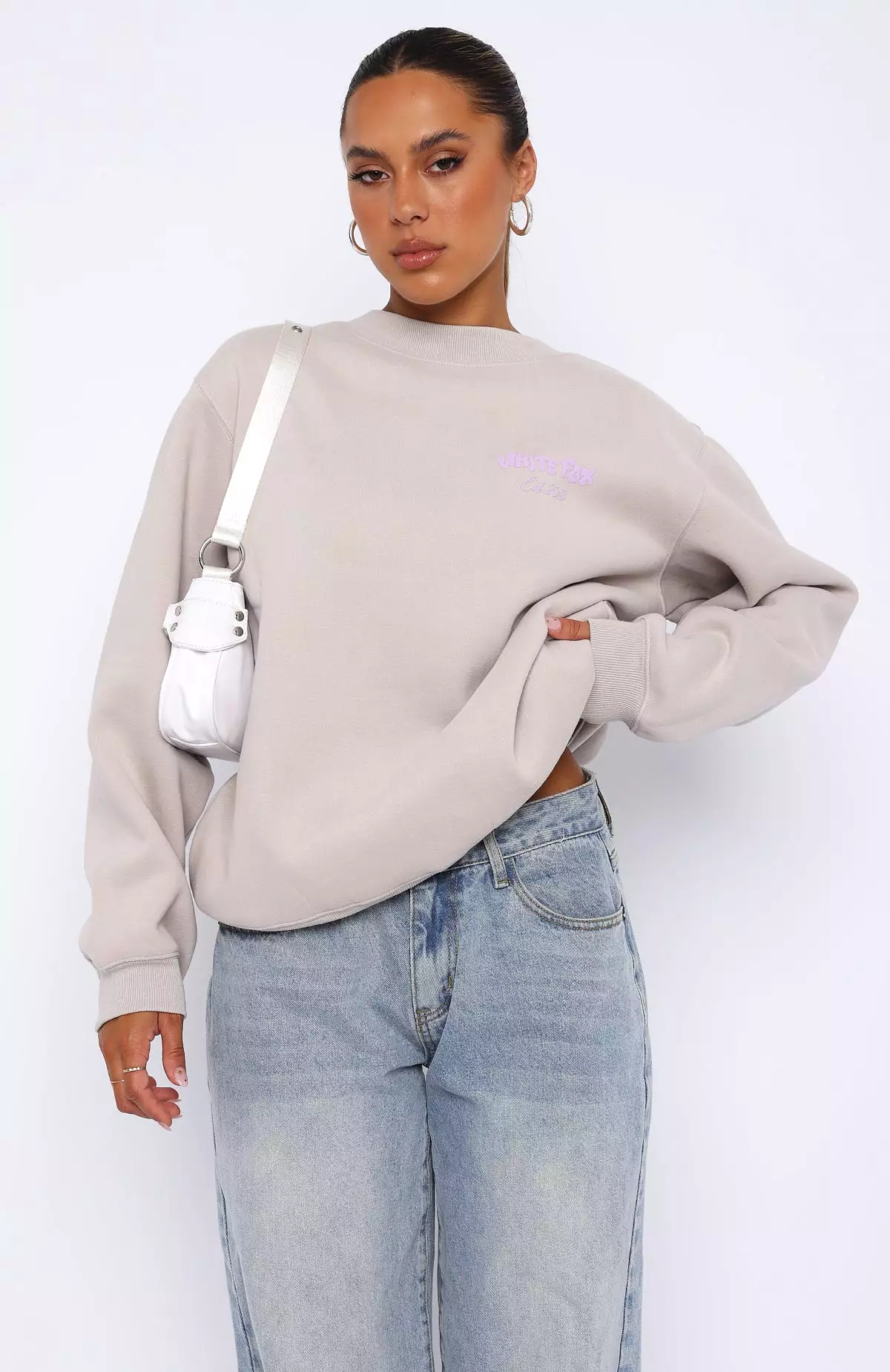 Be In The Moment Oversized Sweater Moon