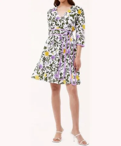 BEYOND by Vera Heidi Dress In Tuscan Gardens Iris