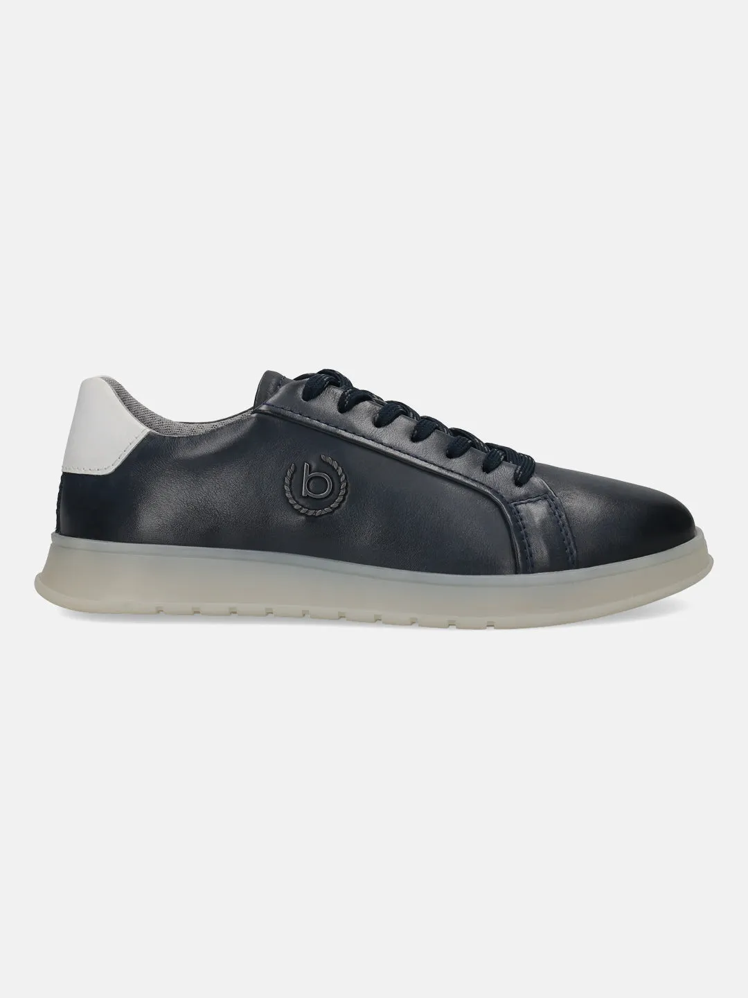 bugatti Dark Blue Premium Leather Sneakers