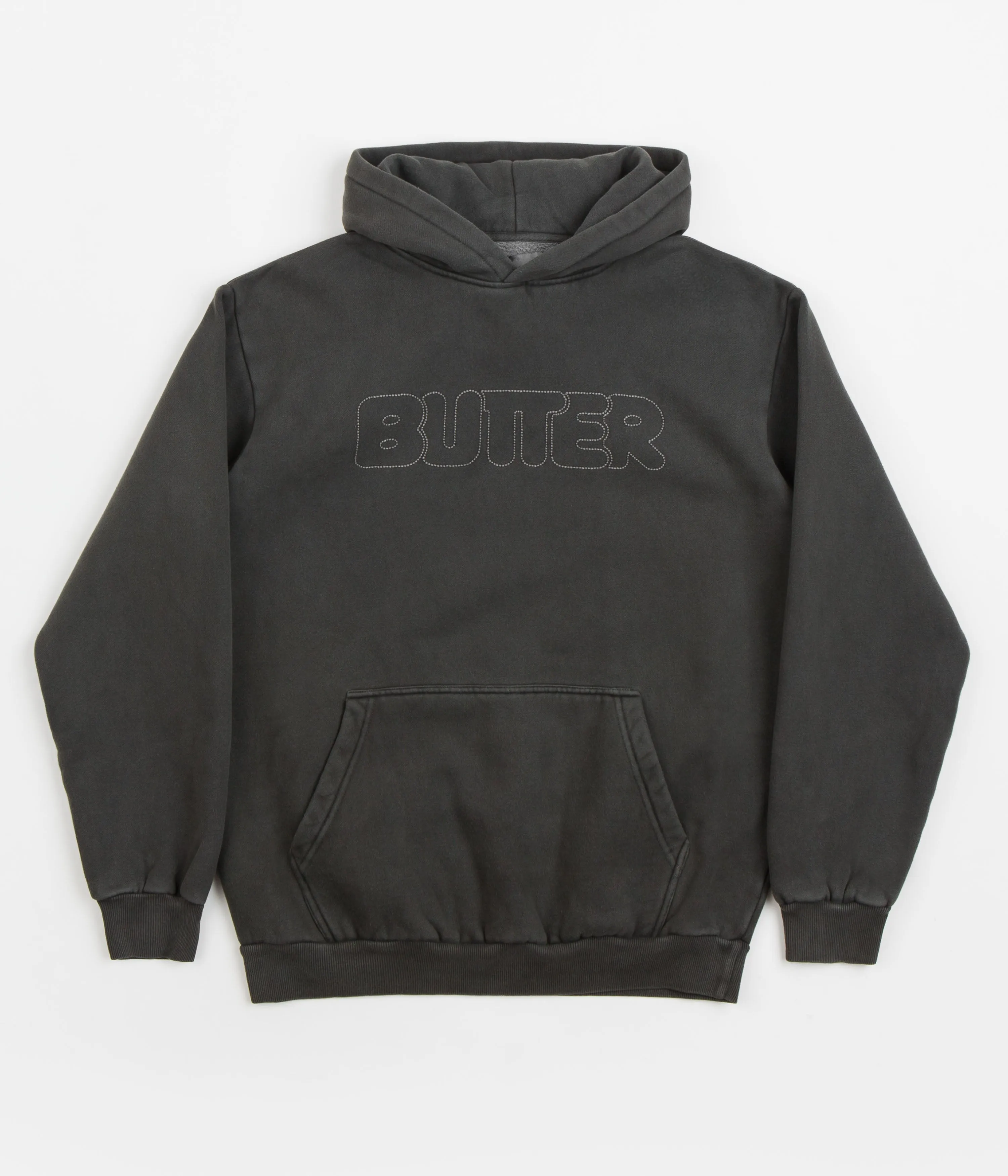 Butter Goods Distressed Dye Hoodie - Pepper