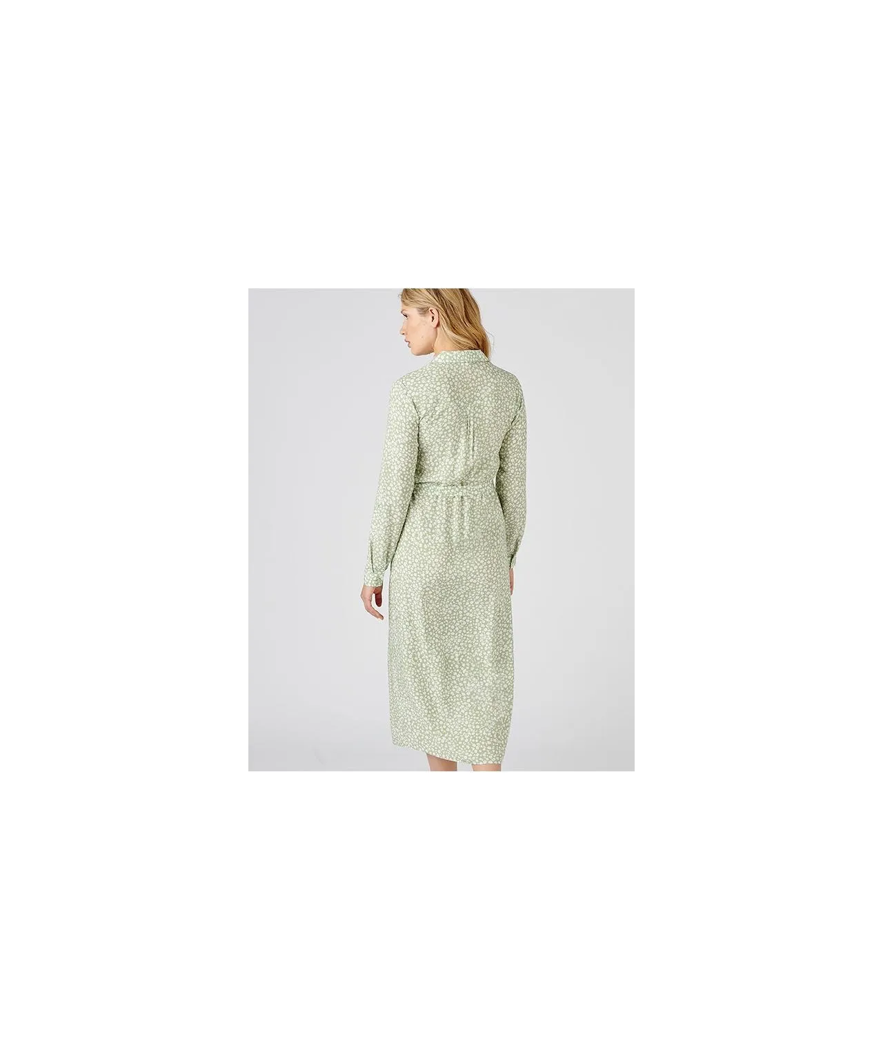 Button-through 3/4 sleeve Dress