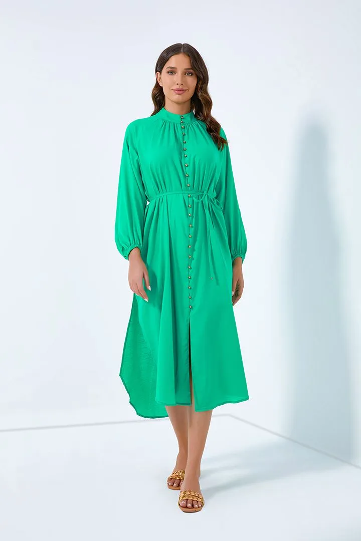 Buttoned shirt dress