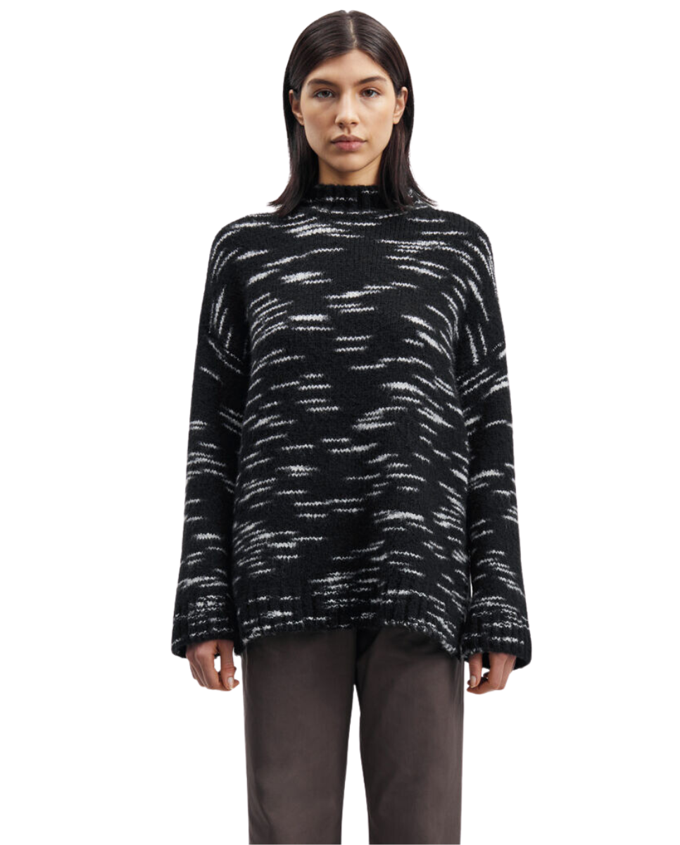 Celeste Mock Neck Black Mel