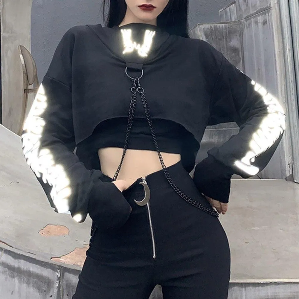 Chain Crop Hoodie