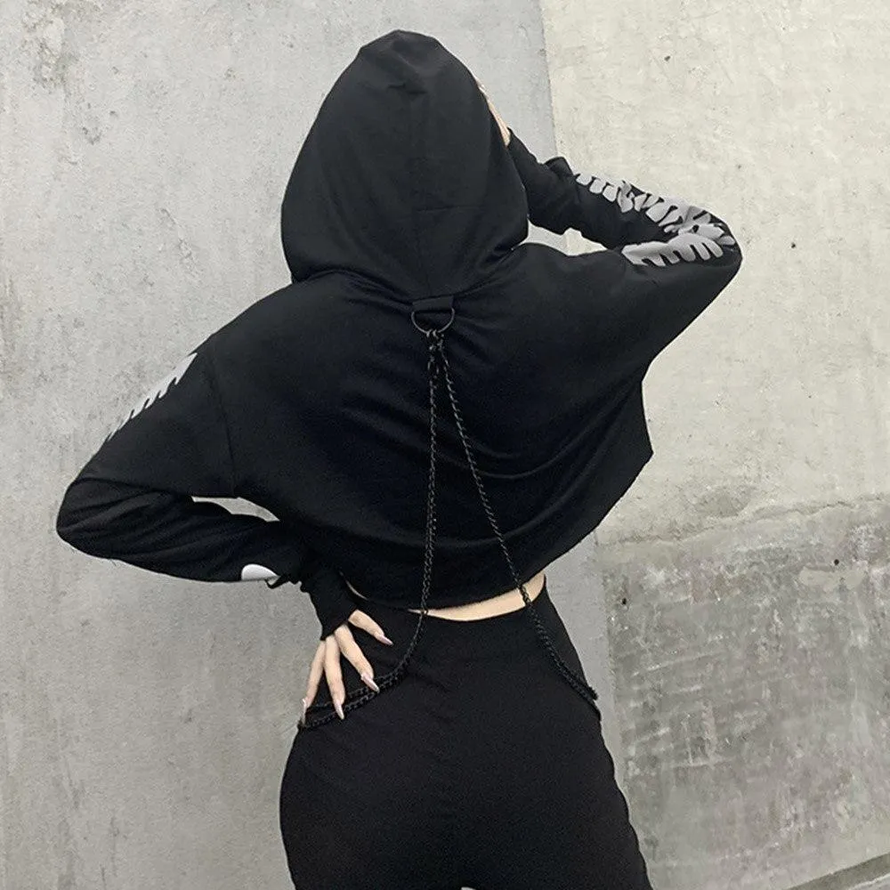 Chain Crop Hoodie