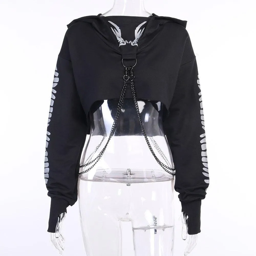 Chain Crop Hoodie