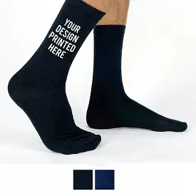 Create Your Own Custom Design Flat Knit Crew Socks - Medium