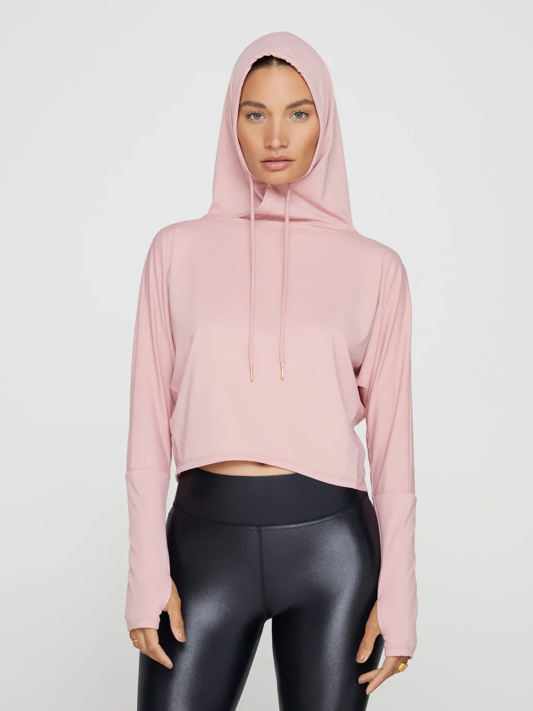 Crop Hoodie - Blush