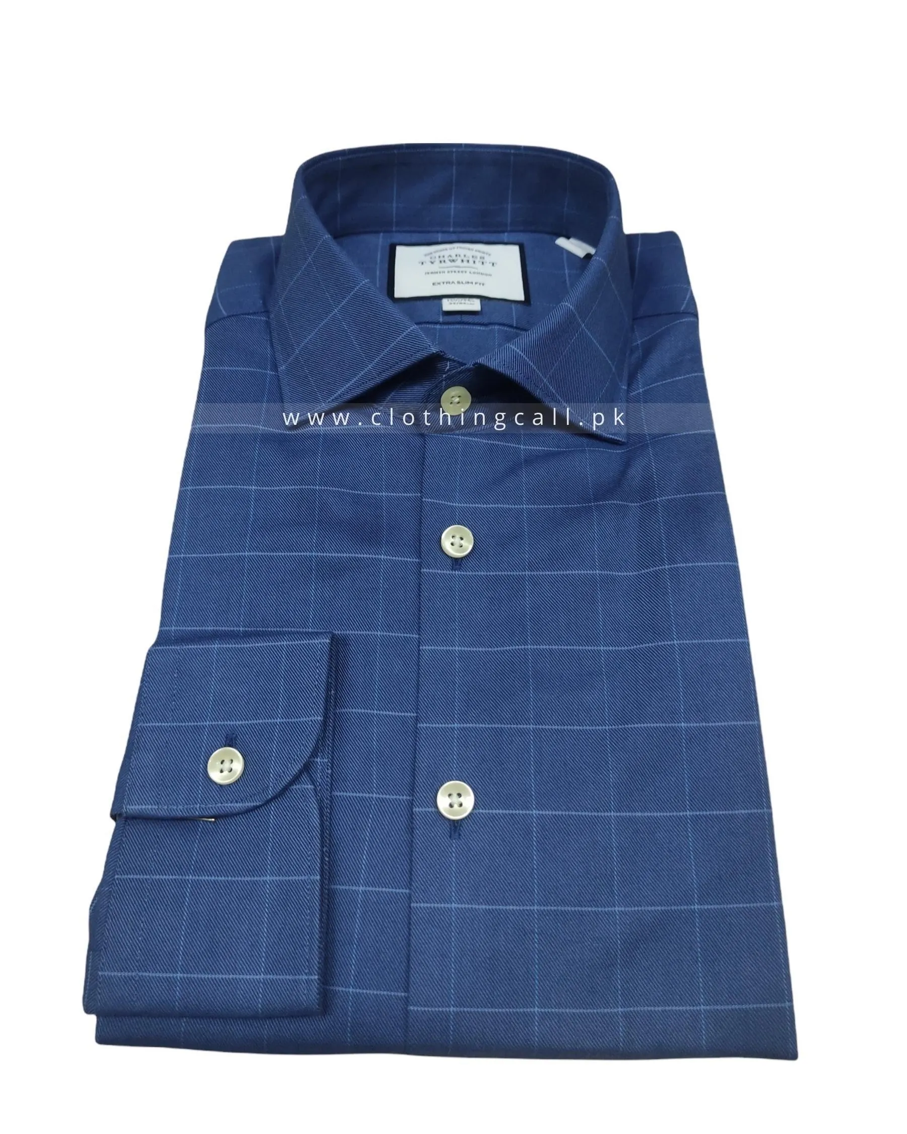 CT Slim Fit Blue Check Shirt