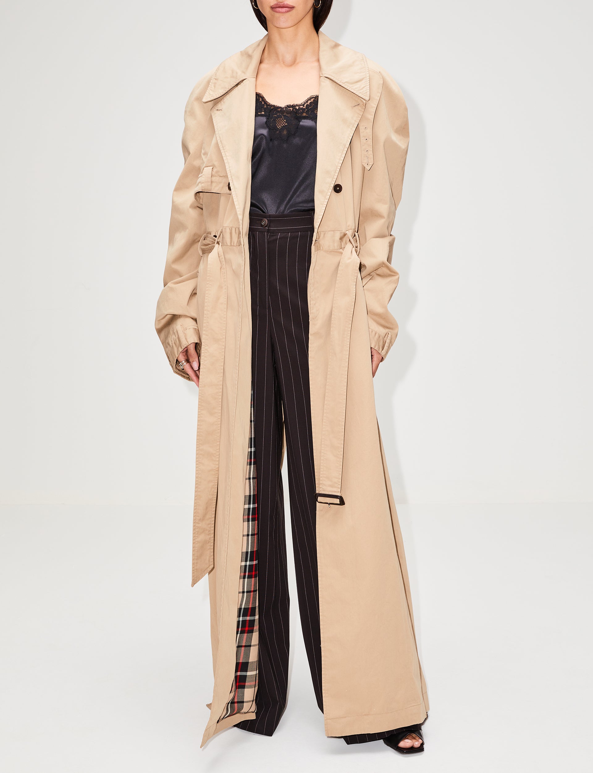 Deconstructed Long Trench Coat