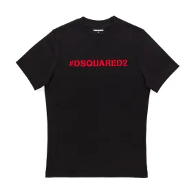 Dsquared2 Unisex Black T-Shirt With Logo Print