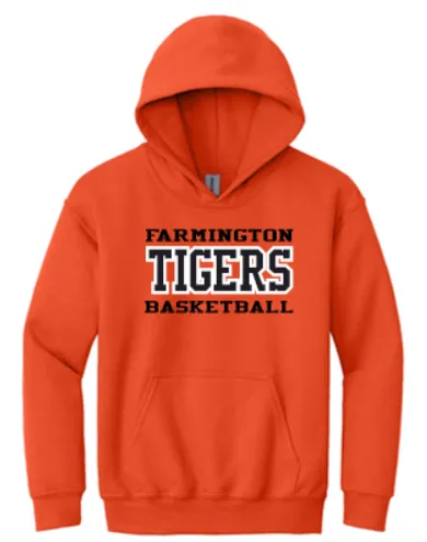 FHS BOYS BASKETBALL YOUTH HEAVY BLEND HOODED SWEATSHIRT WITH EMBROIDERED DESIGN