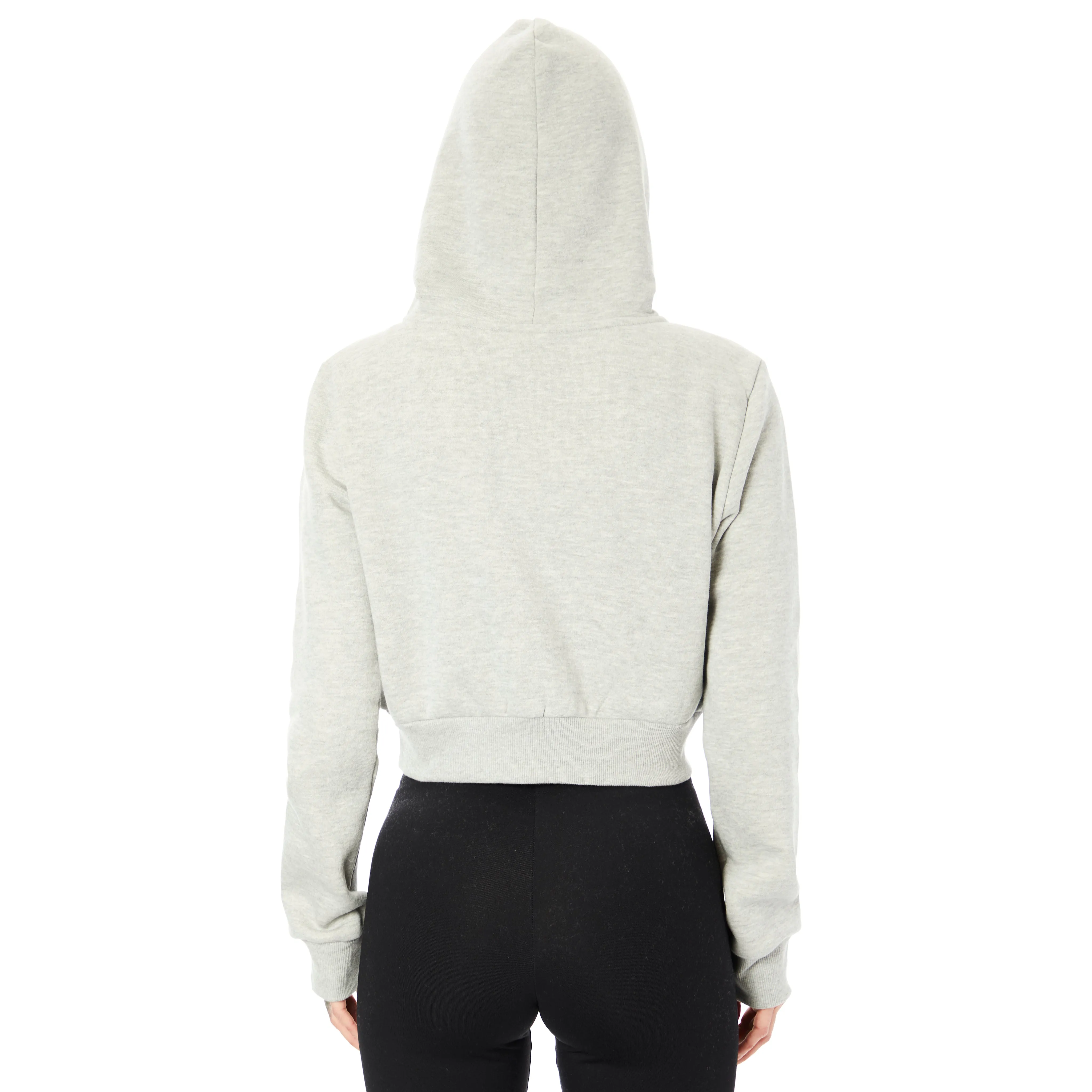 Fleece Crop Zip Hoodie