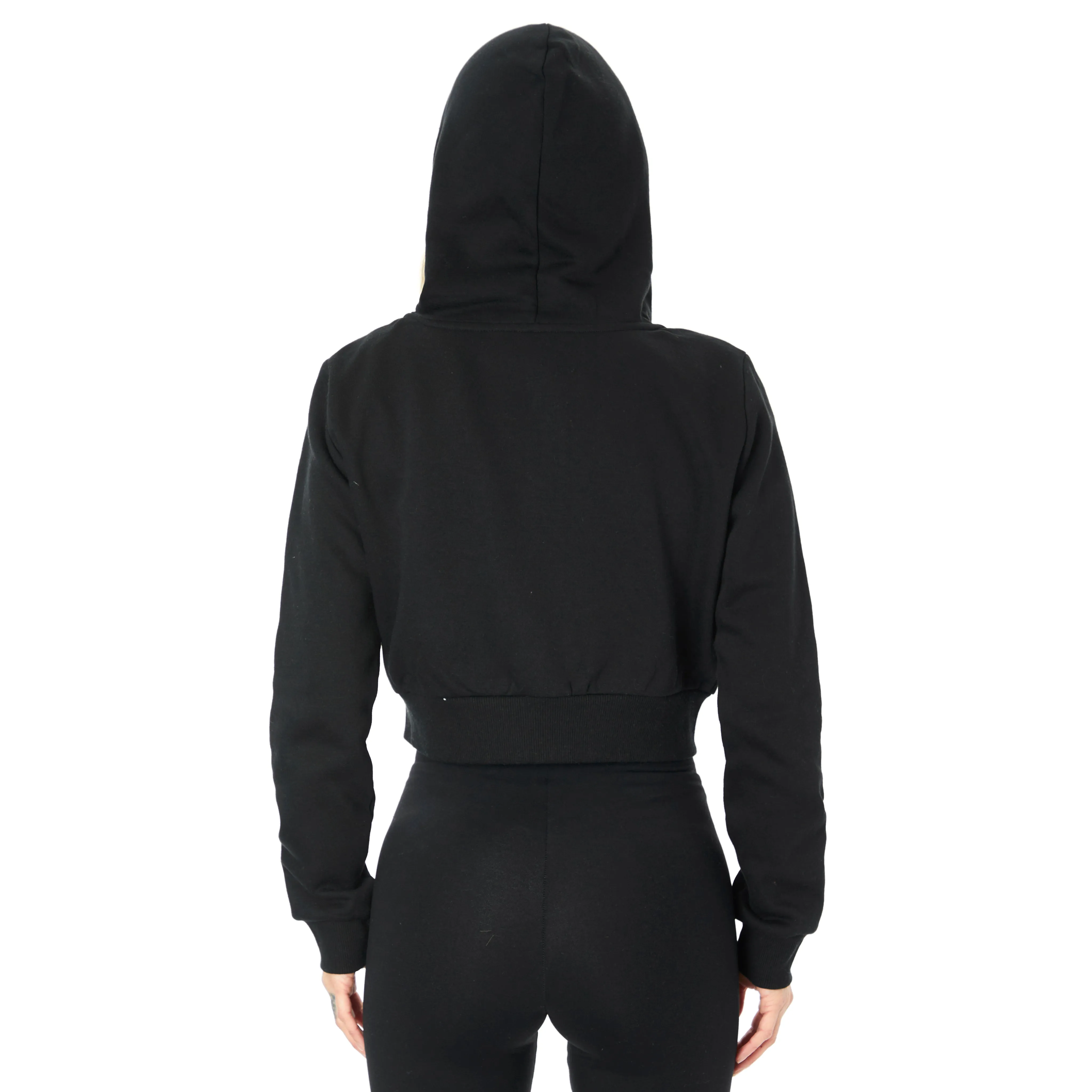 Fleece Crop Zip Hoodie