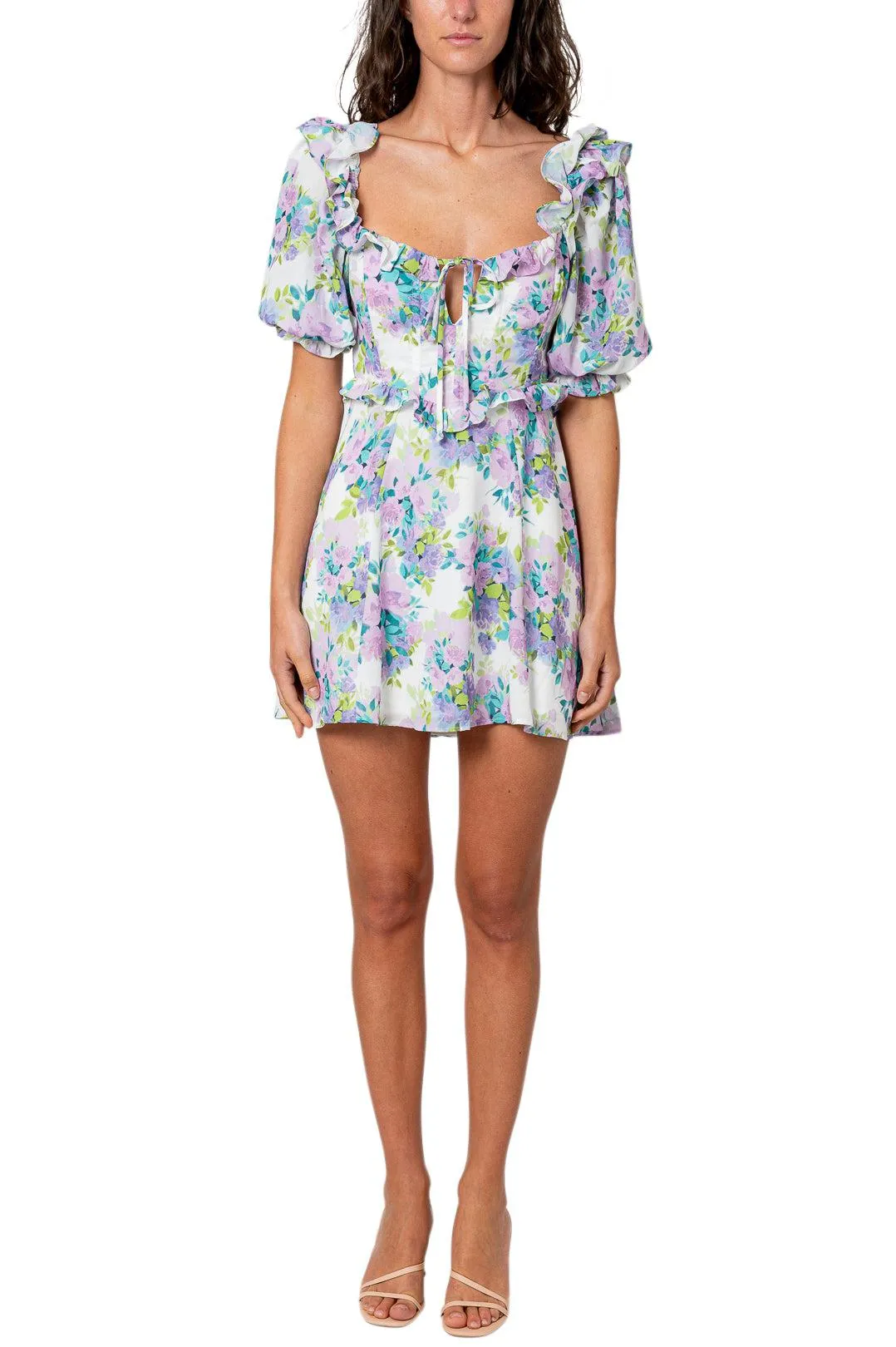 Flower Print Mini Dress