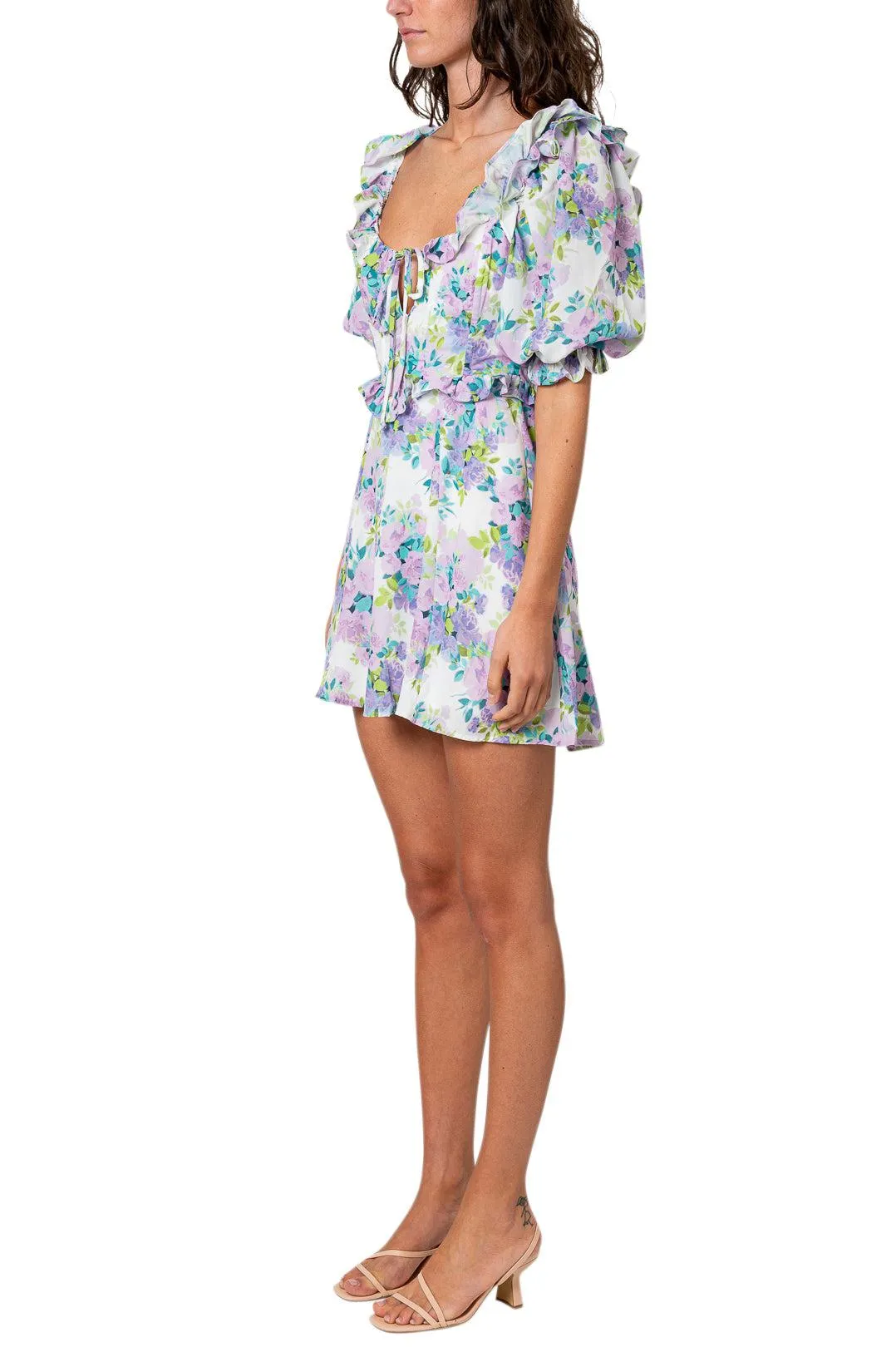 Flower Print Mini Dress