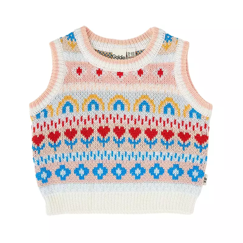 Goldie And Ace Matilda Sweater Vest - Peach