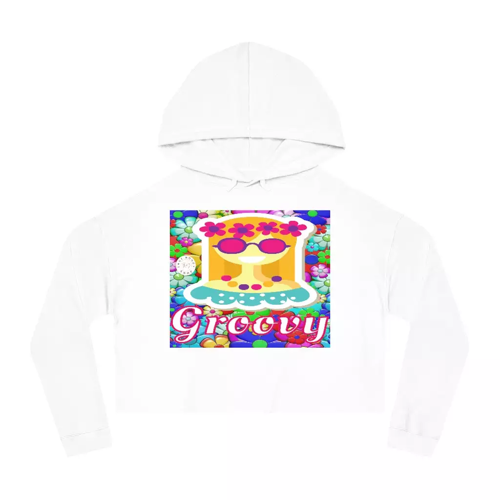 Groovy Hippie Cropped Hoodie