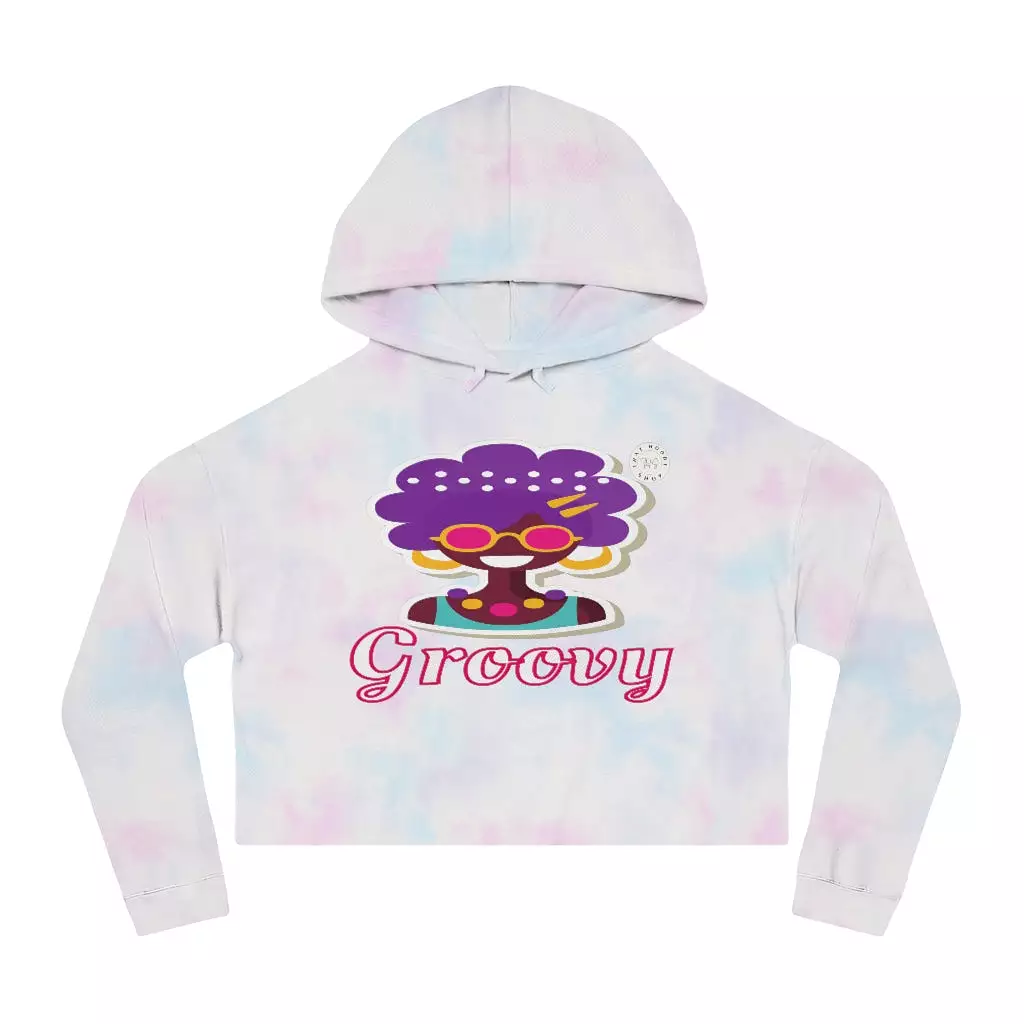 Groovy Hippie Cropped Hoodie