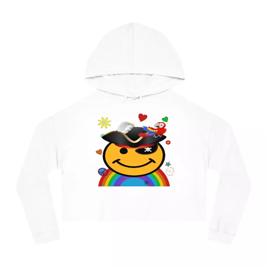 Happy Pirate Cropped Hoodie