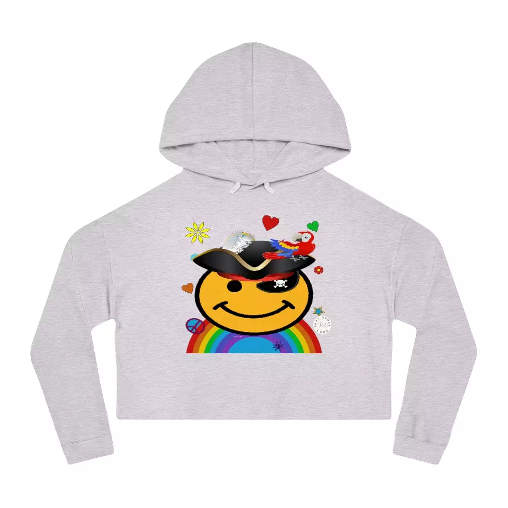 Happy Pirate Cropped Hoodie