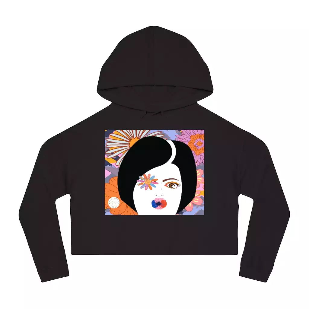 Haunting Visage Cropped Hoodie