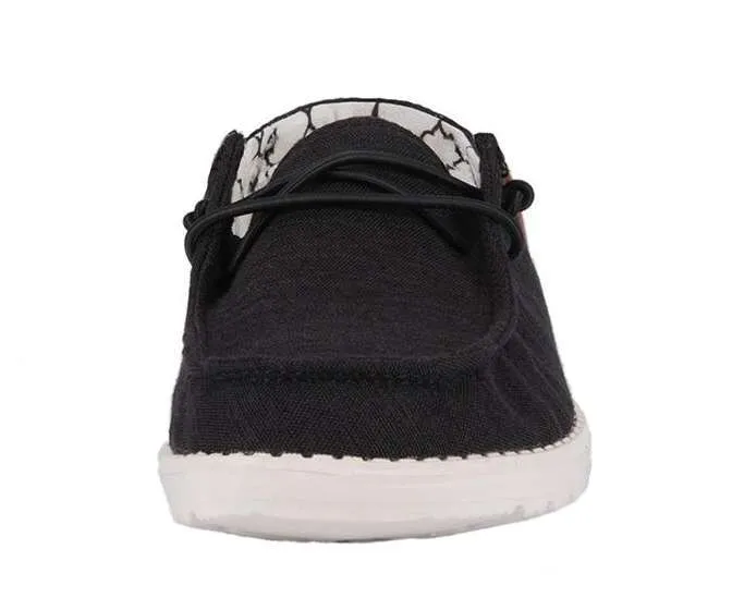 Hey Dude Girl’s Youth Shoe Wendy Linen Black