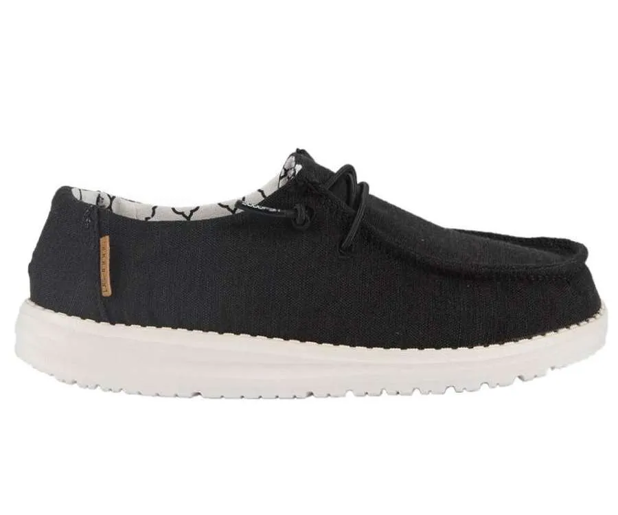 Hey Dude Girl’s Youth Shoe Wendy Linen Black