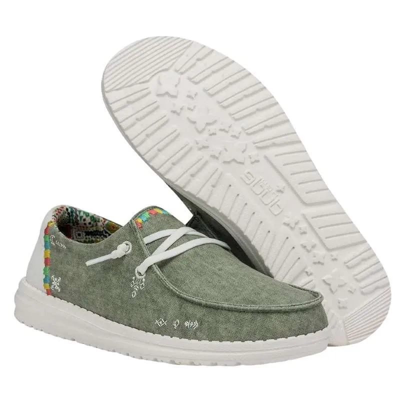 Hey Dude Women’s Wendy BOHO Shoes – Olive