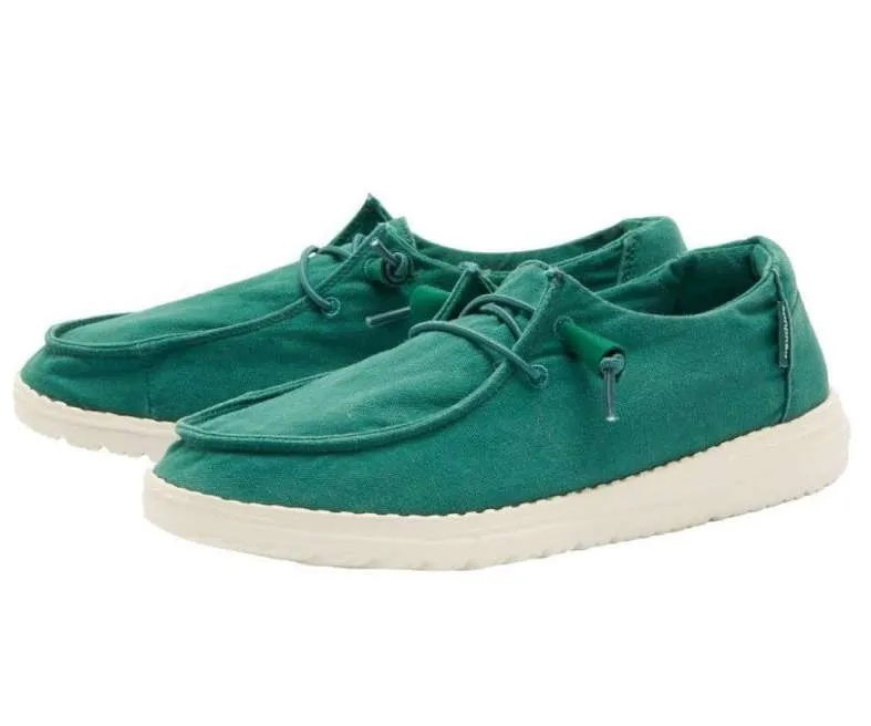 HEY DUDE Women’s Wendy Shoe – Washed Green Galapago