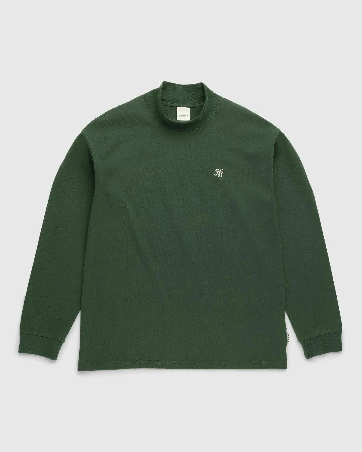 Highsnobiety – Heavy Logo Staples Mock Neck Campus Green | Highsnobiety Shop