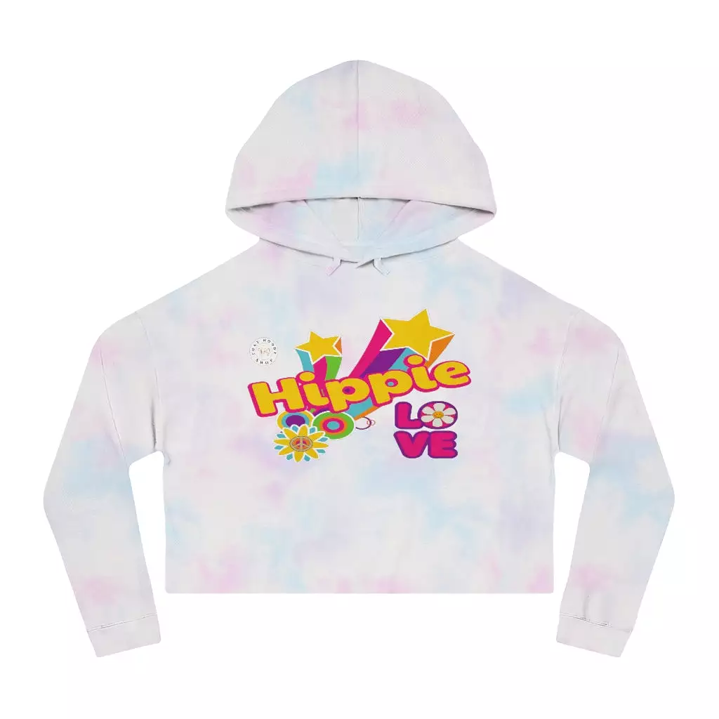 Hippie-Dippie Love Cropped Hoodie