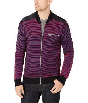 I-N-C Mens Layered Stripes Knit Sweater