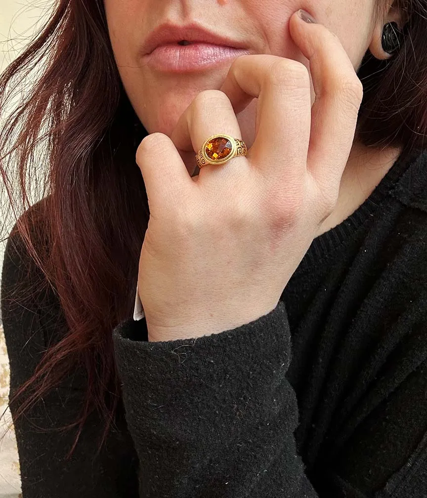 J's Garden Citrine Ring