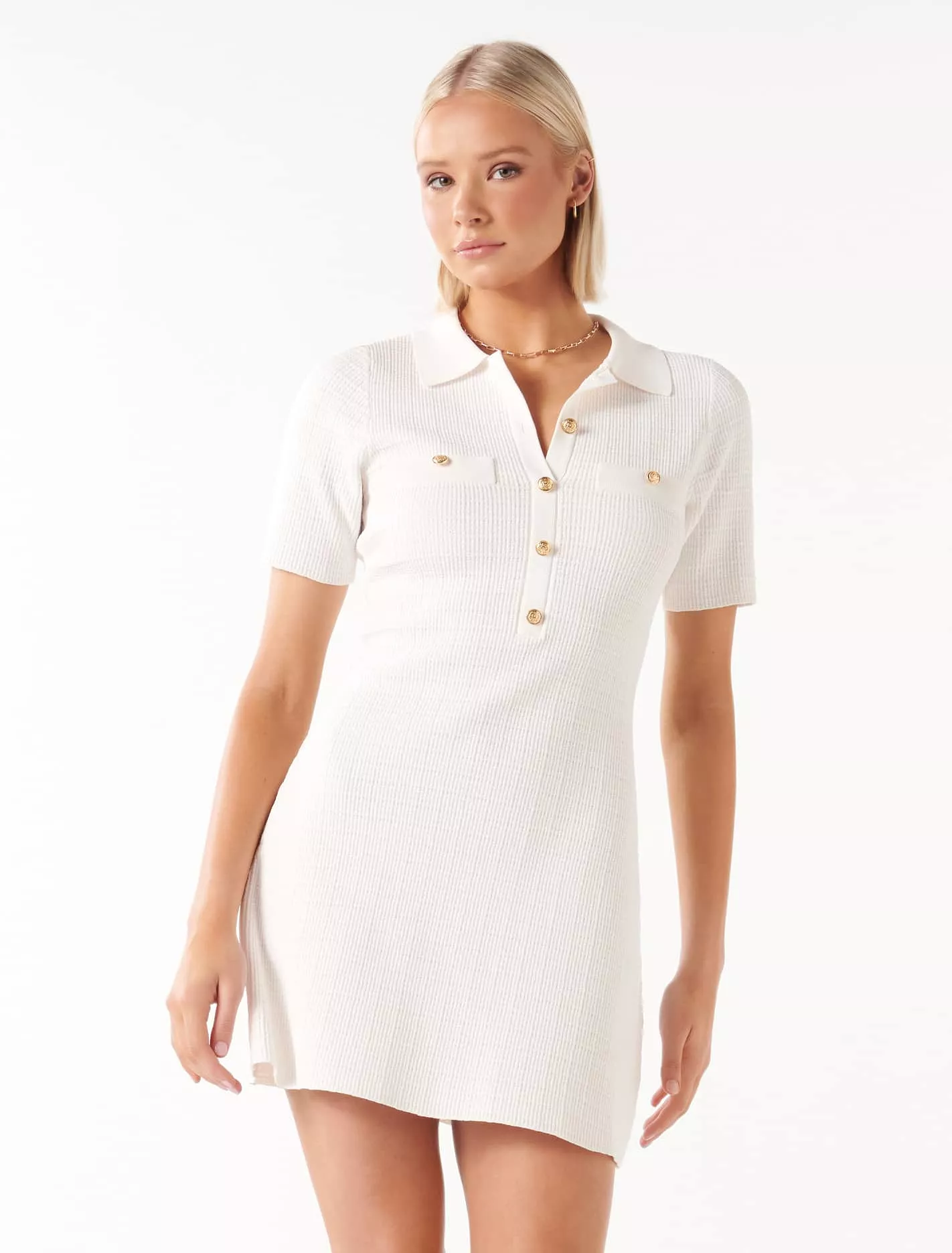 Kathy Textured Mini Knit Dress