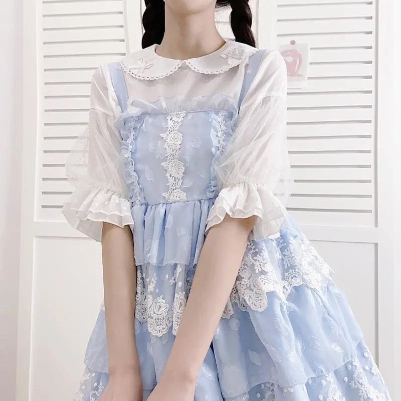 Kawaii Princess Tulle Accented Lolita Blouse