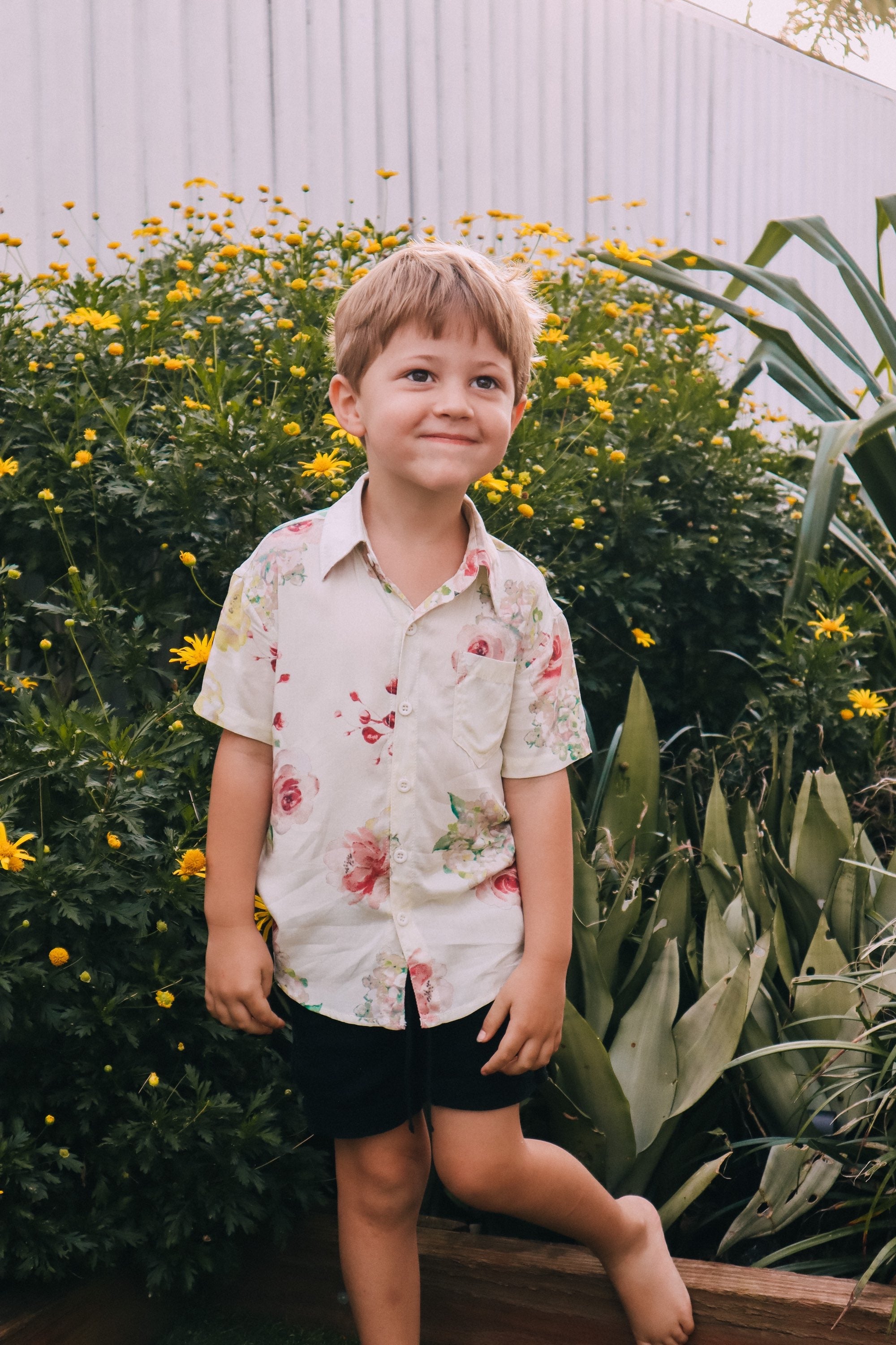 Kid's Button Up Shirt - Exclusive Floral Dream Print