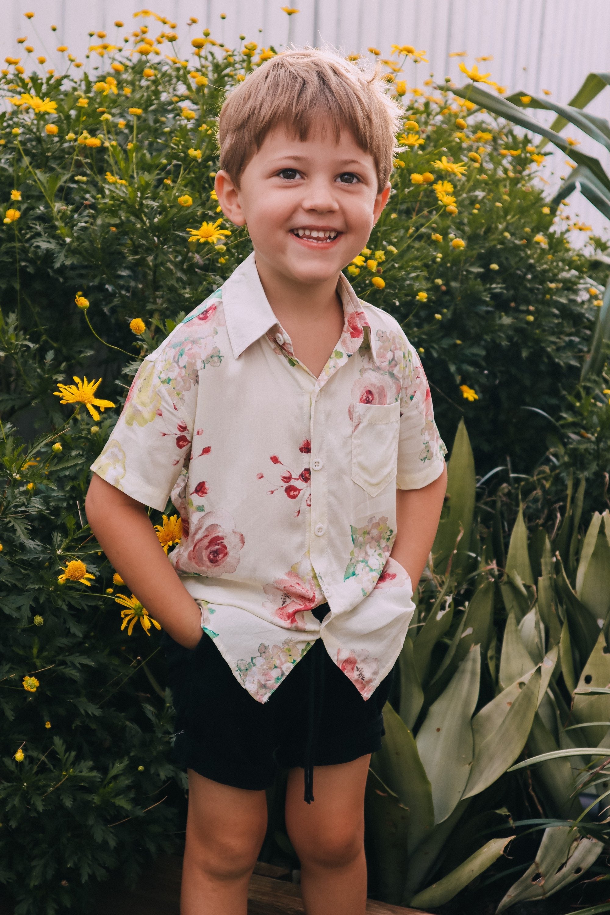 Kid's Button Up Shirt - Exclusive Floral Dream Print