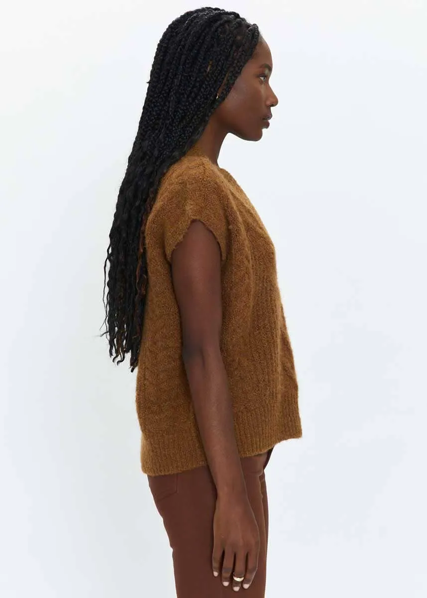 Kiran Sweater Vest - Chestnut Cable